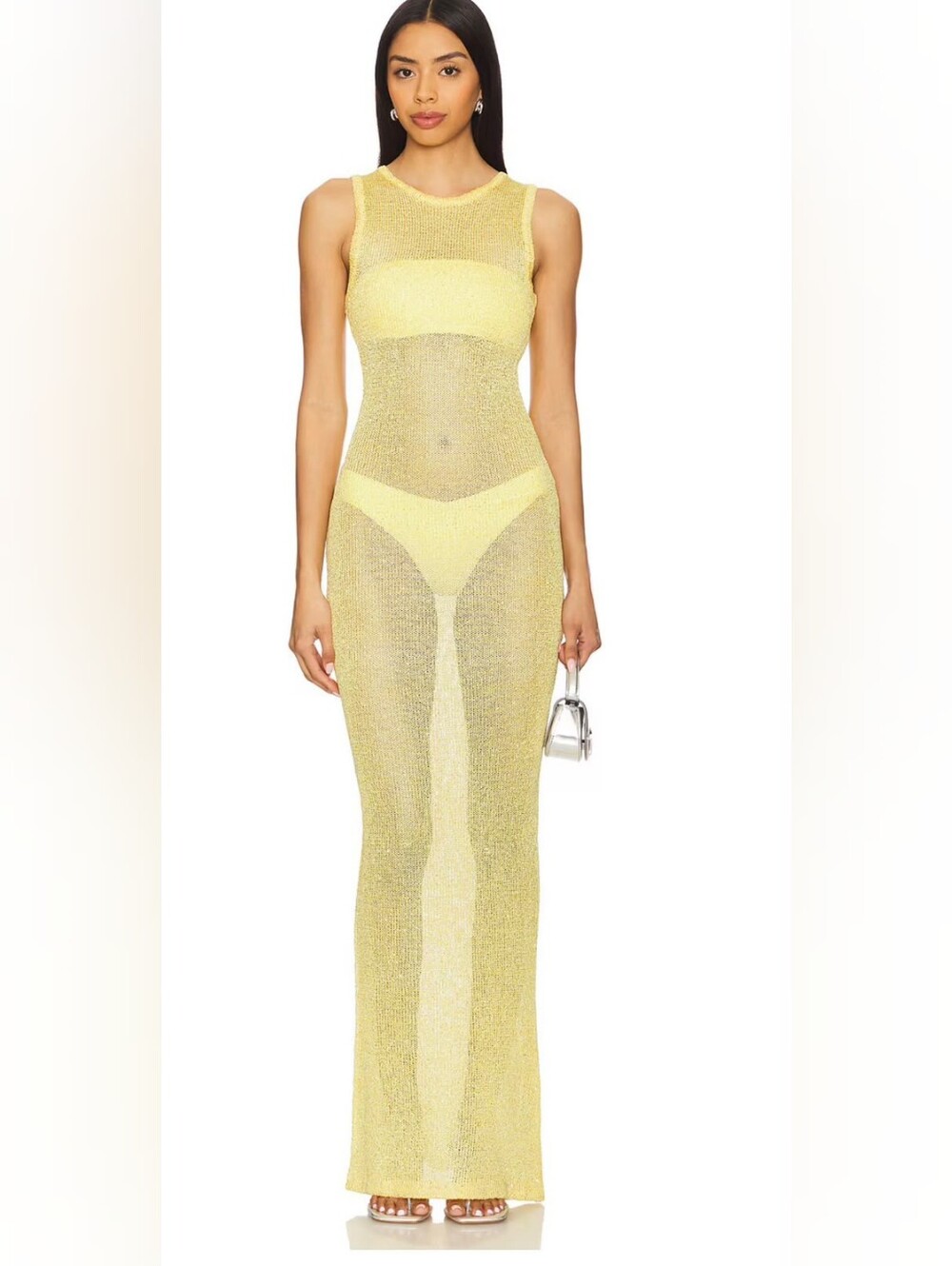 Superdown Alix Beach Cover Up Yellow Maxi Dress